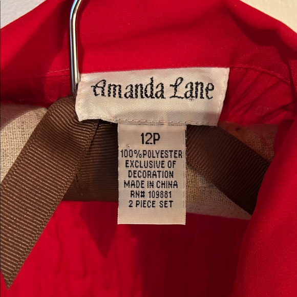 Amanda Lane Vibrant Red Ruffled Blouse - Picture 2 of 4